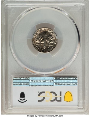 image for: 1983-P 10C Roosevelt Dime -- Split Die -- AU58 PCGS....