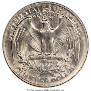 image for: 1971-D 25C Washington Quarter Dollar -- Obverse Clad Layer Missing -- MS64 PCGS....