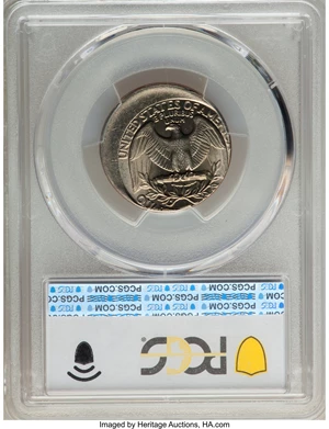 image for: 1995-P 25C Washington Quarter Dollar -- Struck 20% Off Center -- MS65 PCGS....