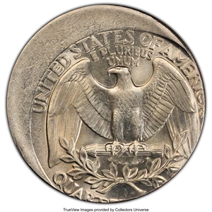 image for: 1995-P 25C Washington Quarter Dollar -- Struck 20% Off Center -- MS65 PCGS....