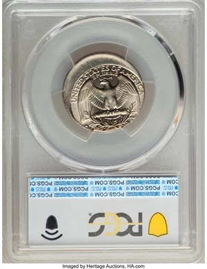 image for: 1995-P 25C Washington Quarter Dollar -- Struck 30% Off Center -- MS65 PCGS....