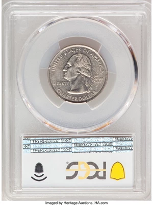 image for: 2002-D 25C Tennessee Statehood Quarter Dollar -- Missing Reverse Clad Layer -- AU58 PCGS....