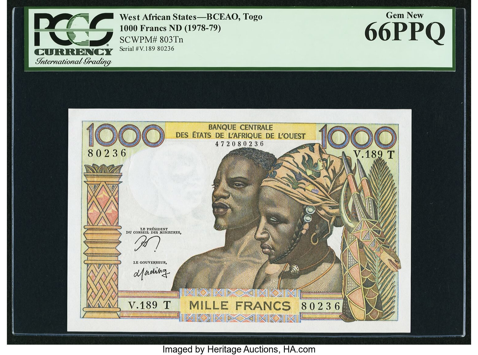 image for: West African States  1,000 francs (B108Tn)