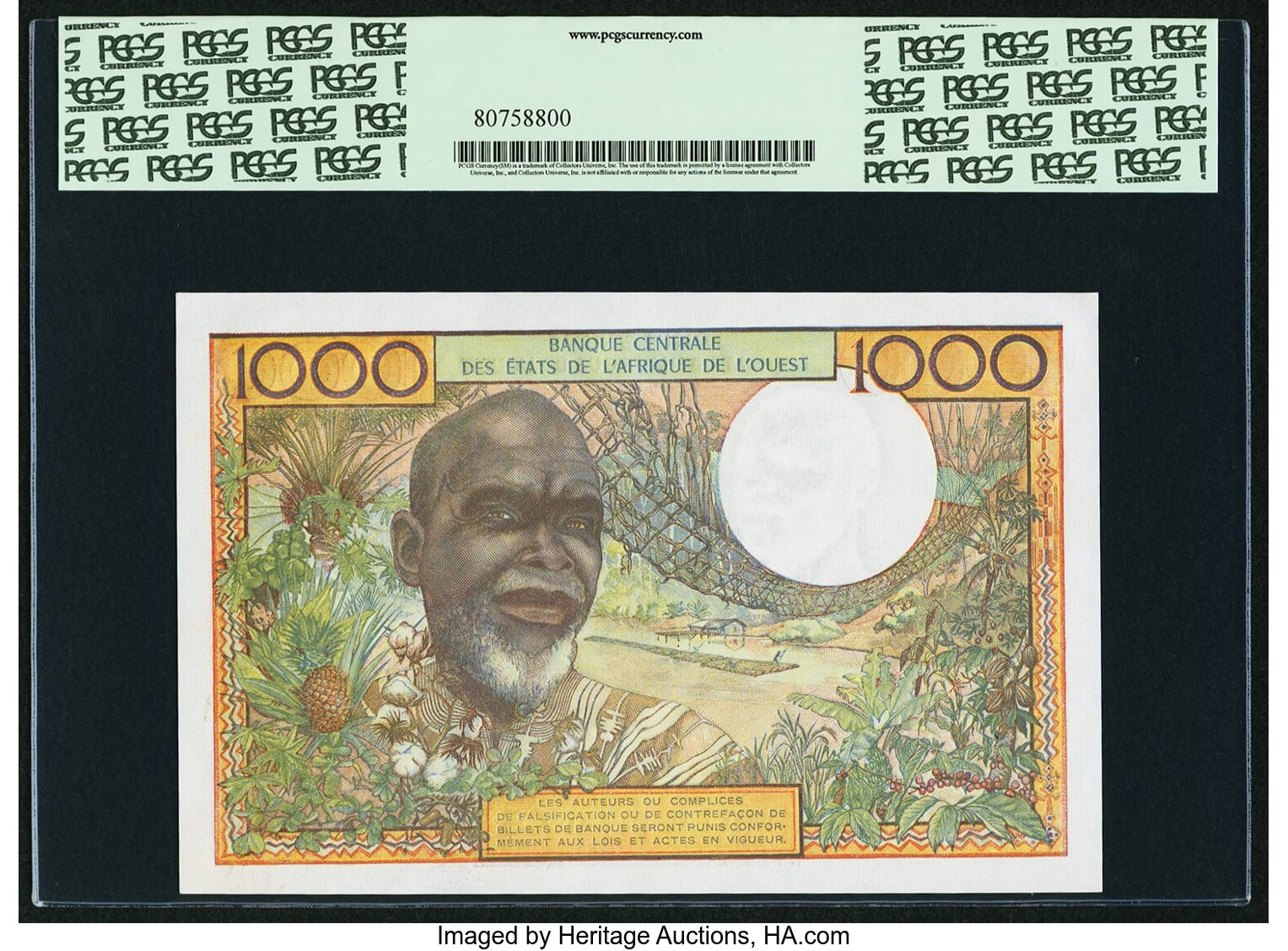 image for: West African States  1,000 francs (B108Tm)