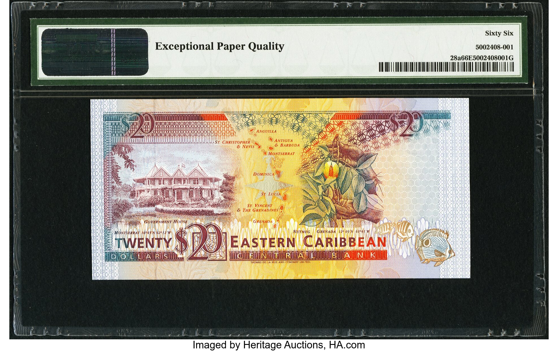 image for: East Caribbean States  20 dollars (B212a)