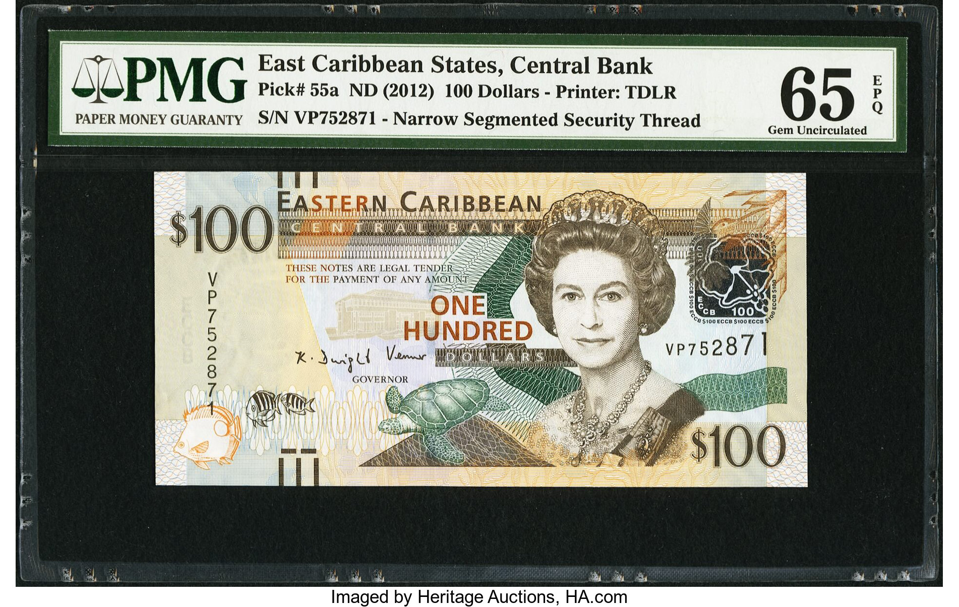 image for: East Caribbean States  100 dollars (B239b)