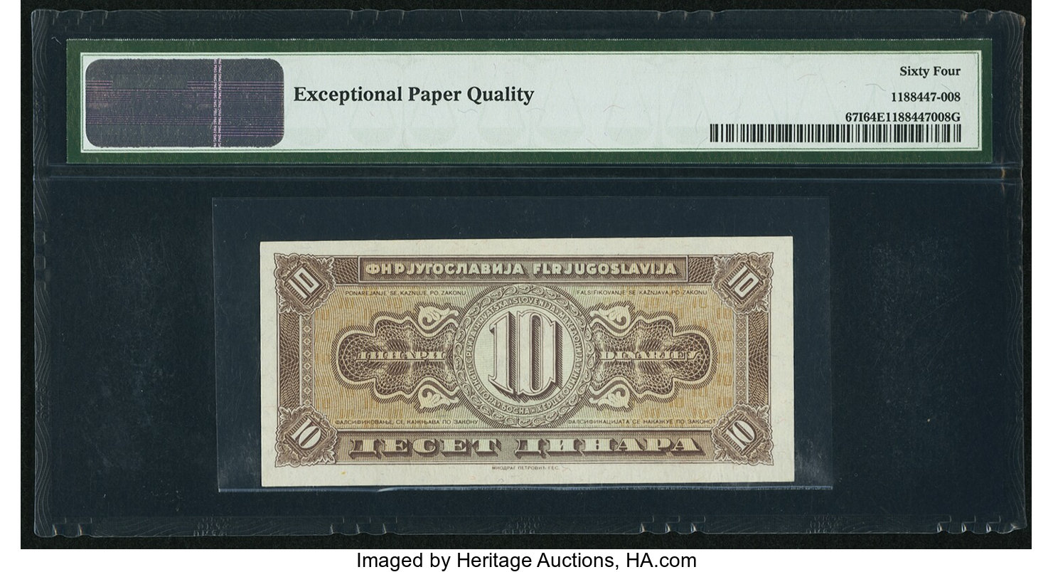 image for: Yugoslavia  1,000 dinara (dinars)(B307a)