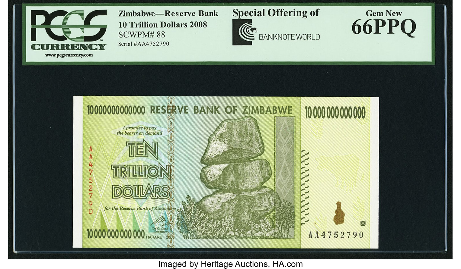 image for: Zimbabwe  10,000,000,000,000 dollars (B179a)