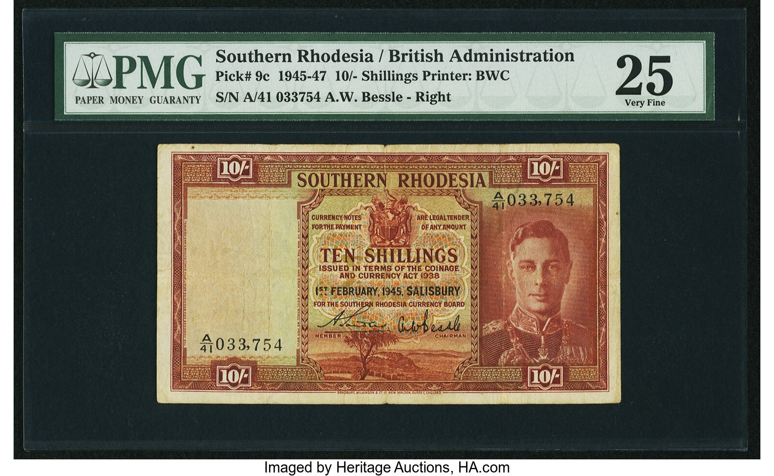 image for: Southern Rhodesia  10 shillings (B103e1)