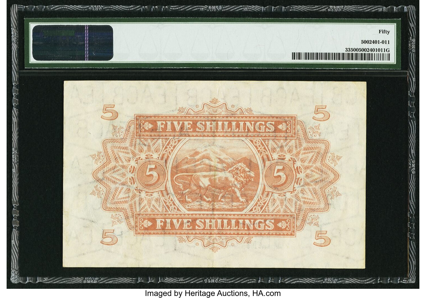 image for: East Africa  5 shillings(B223c)