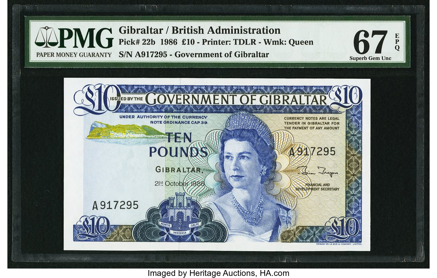 image for: Gibraltar  10 pounds (B120as3)