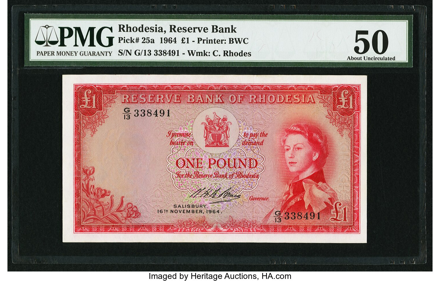 image for: Rhodesia  1 pound(B102g)