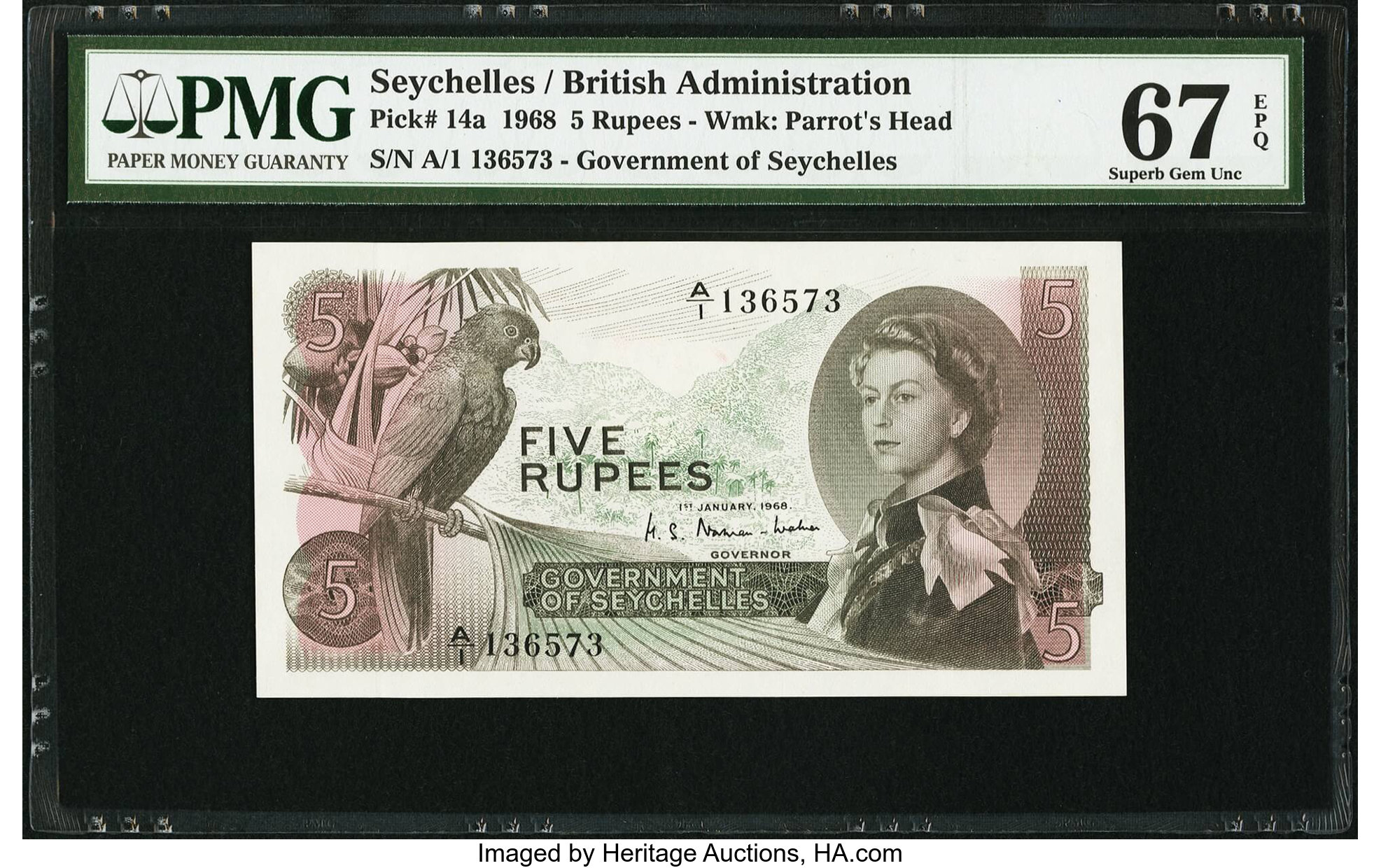 image for: Seychelles  5 rupees (B121as1)