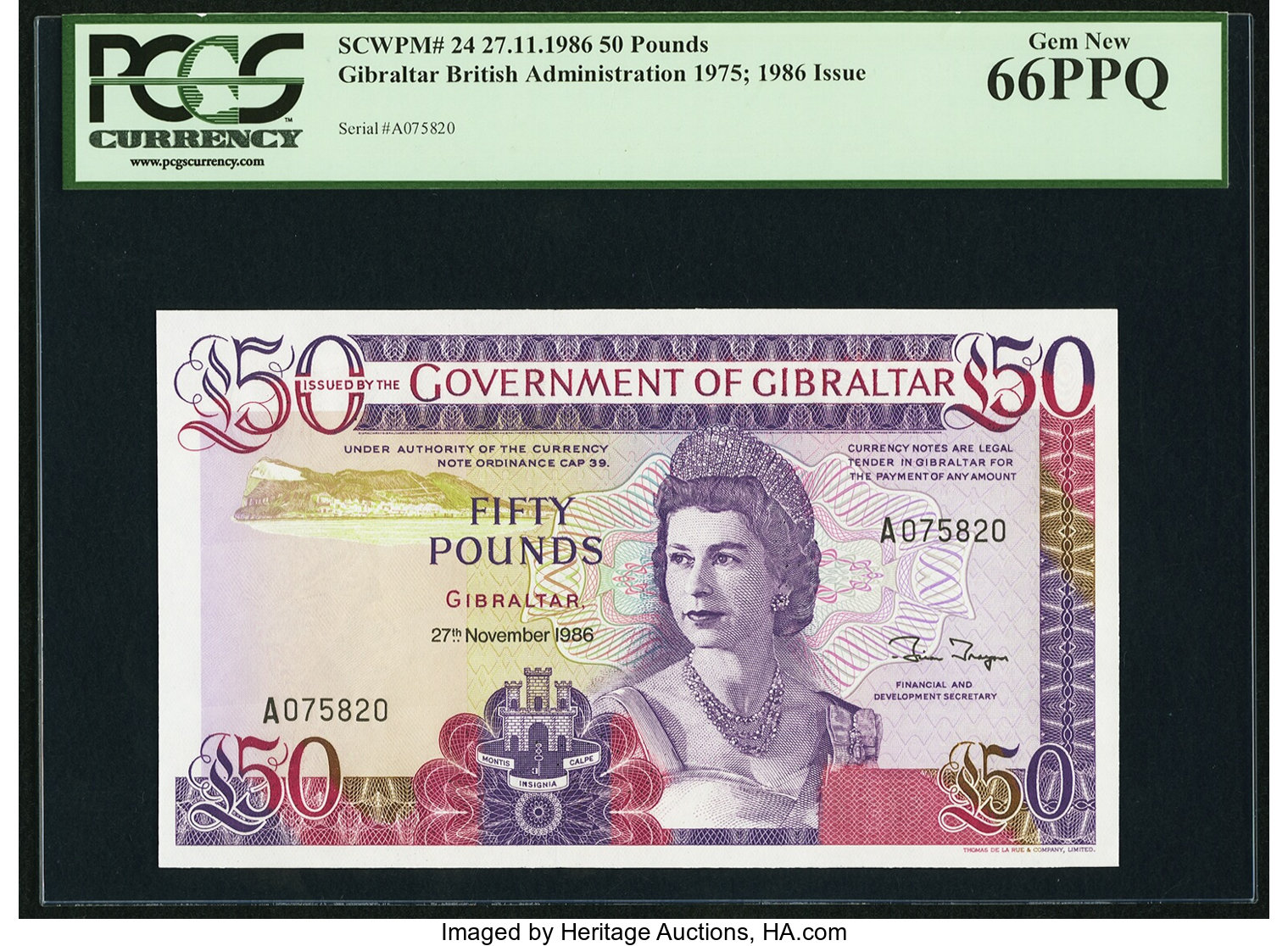 image for: Gibraltar  50 pounds (B122a)