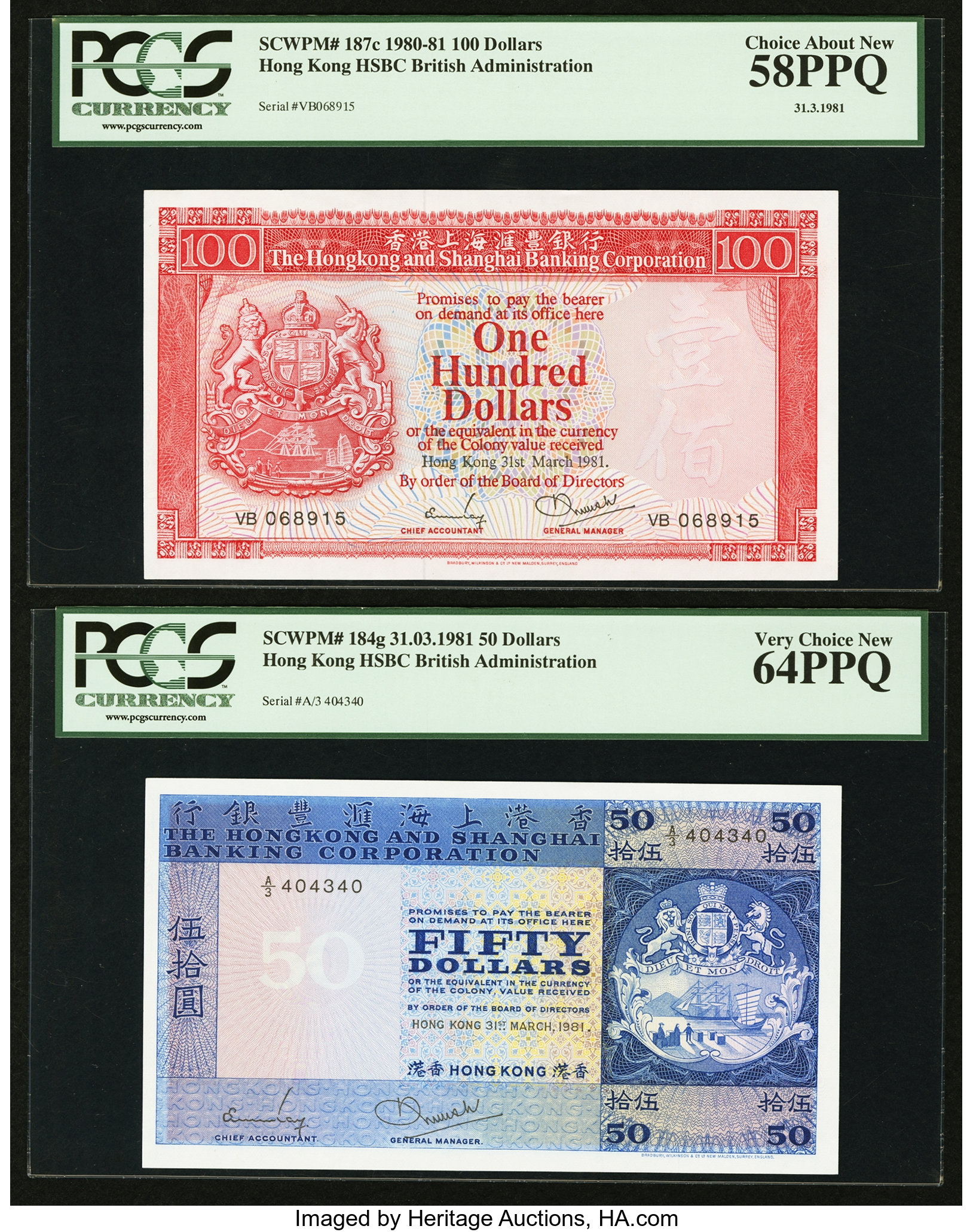 image for: Hong Kong  100 dollars (B668bs)