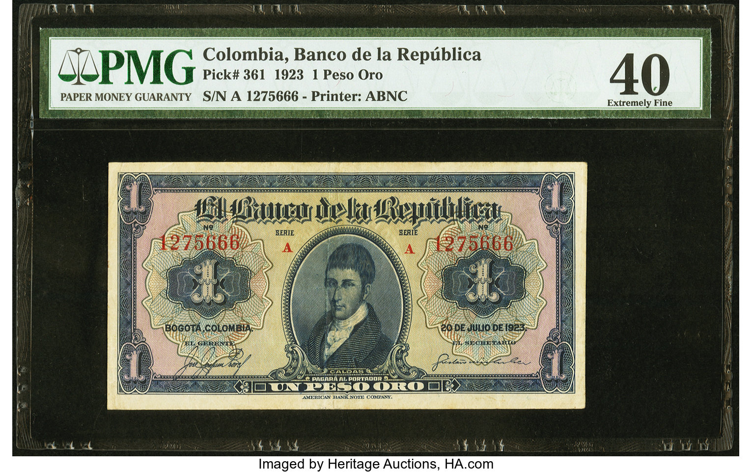 image for: Colombia  1 peso oro(B905ap1)