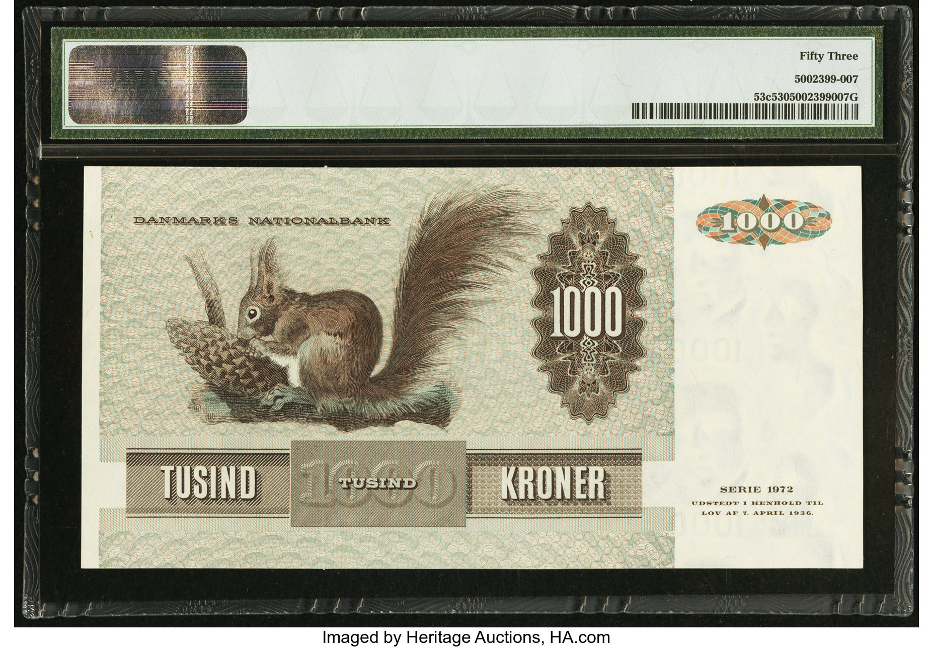 image for: Denmark  1,000 kroner (B924b)