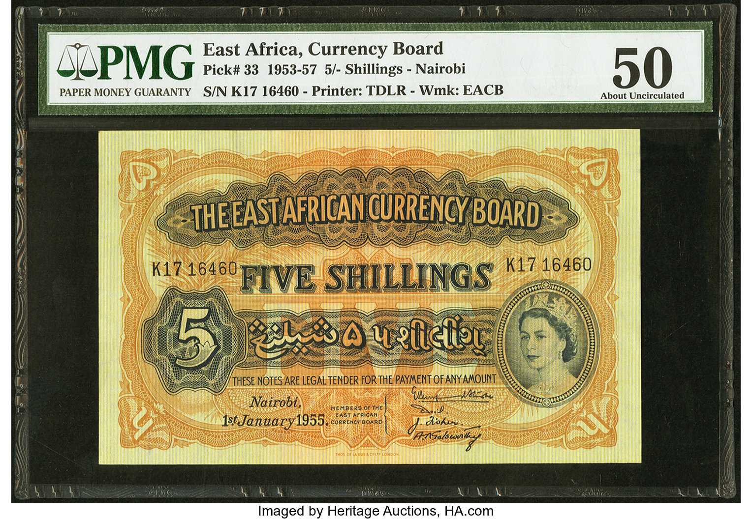 image for: East Africa  5 shillings(B223c)