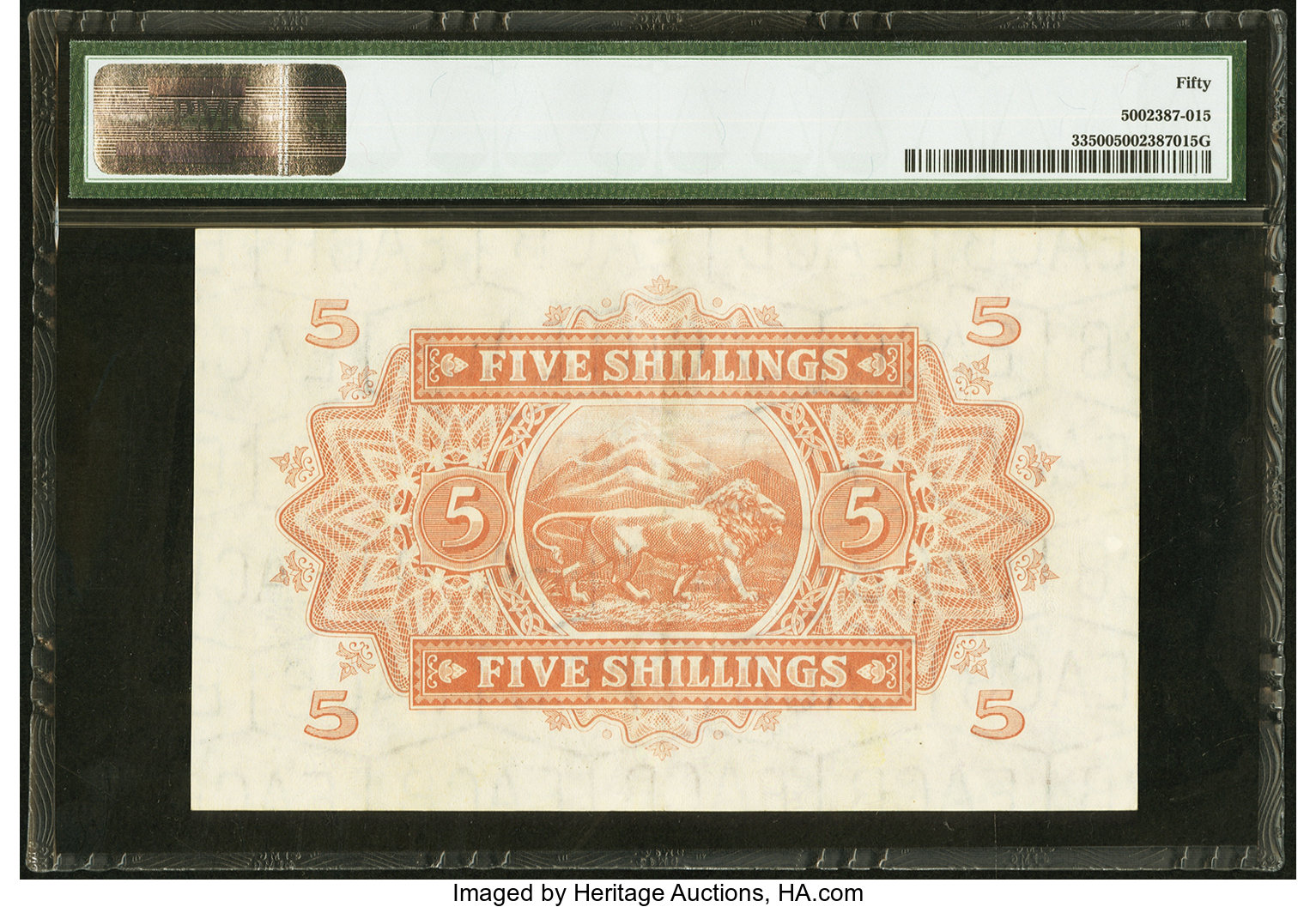 image for: East Africa  5 shillings(B223d)