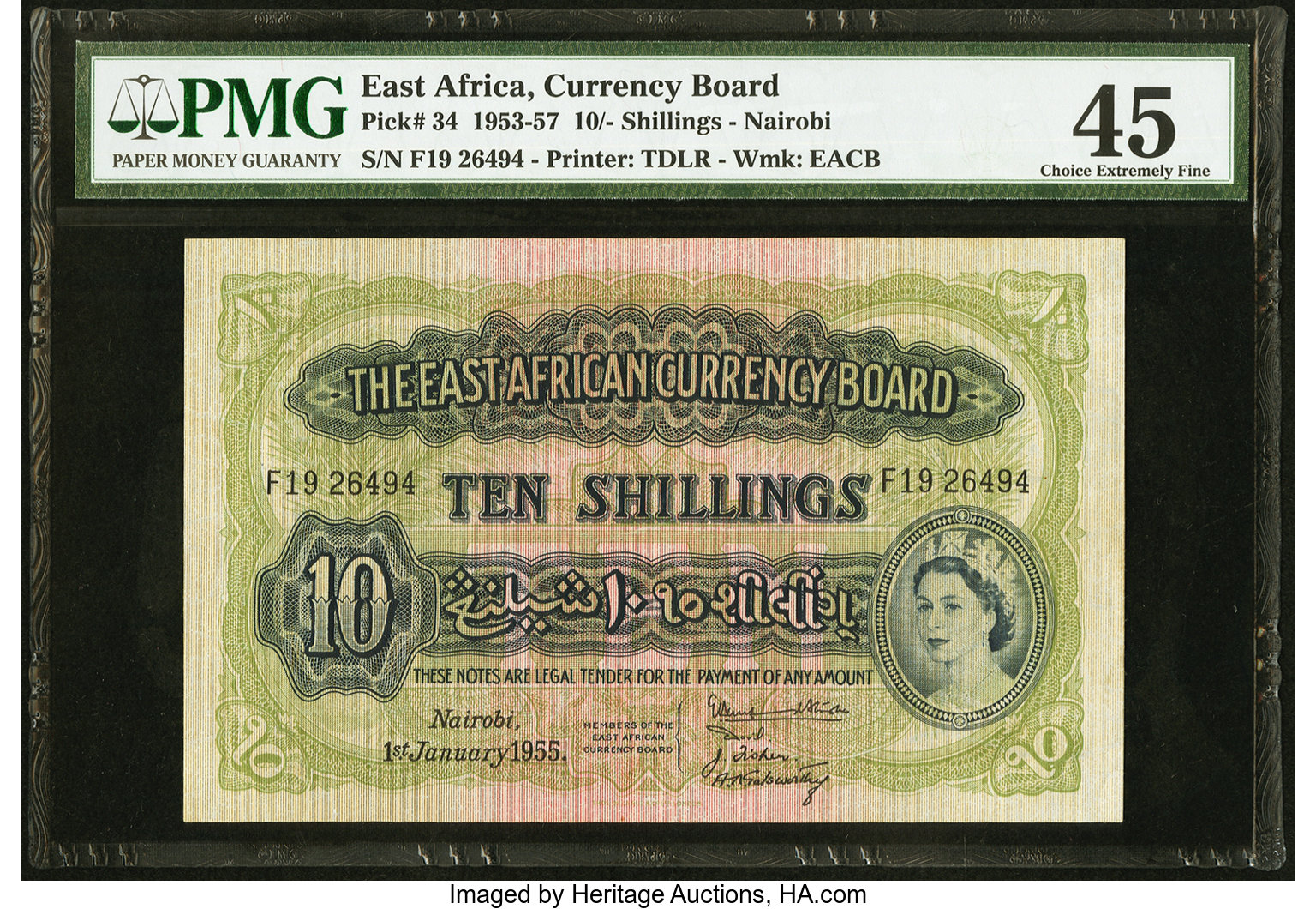 image for: East Africa  10 shillings(B224c)