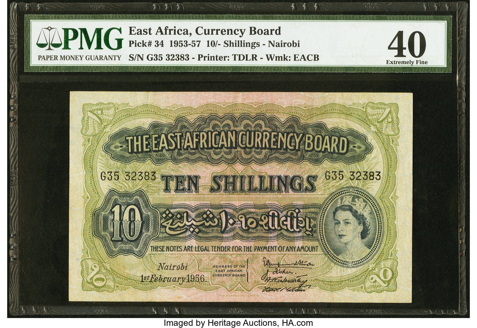 image for: East Africa  10 shillings(B224c)