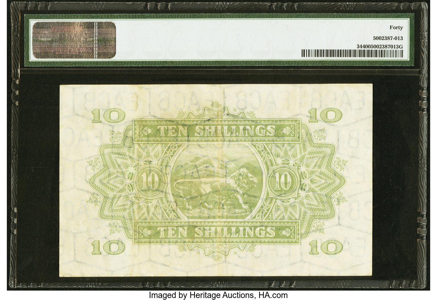 image for: East Africa  10 shillings(B224b)