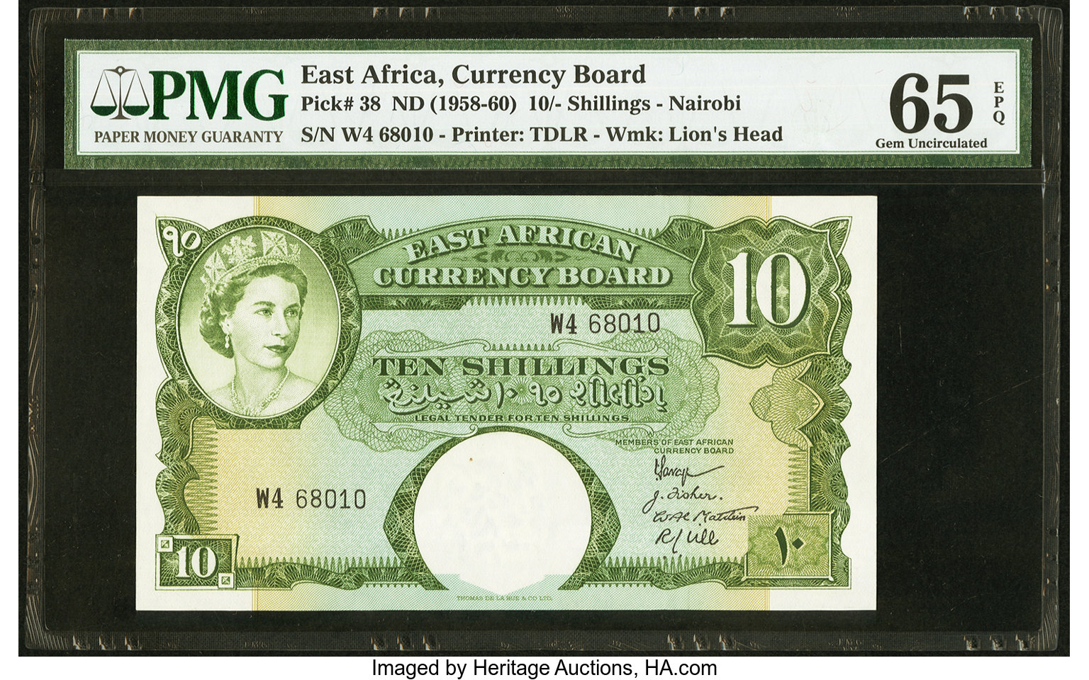 image for: East Africa  10 shillings(B228as1)