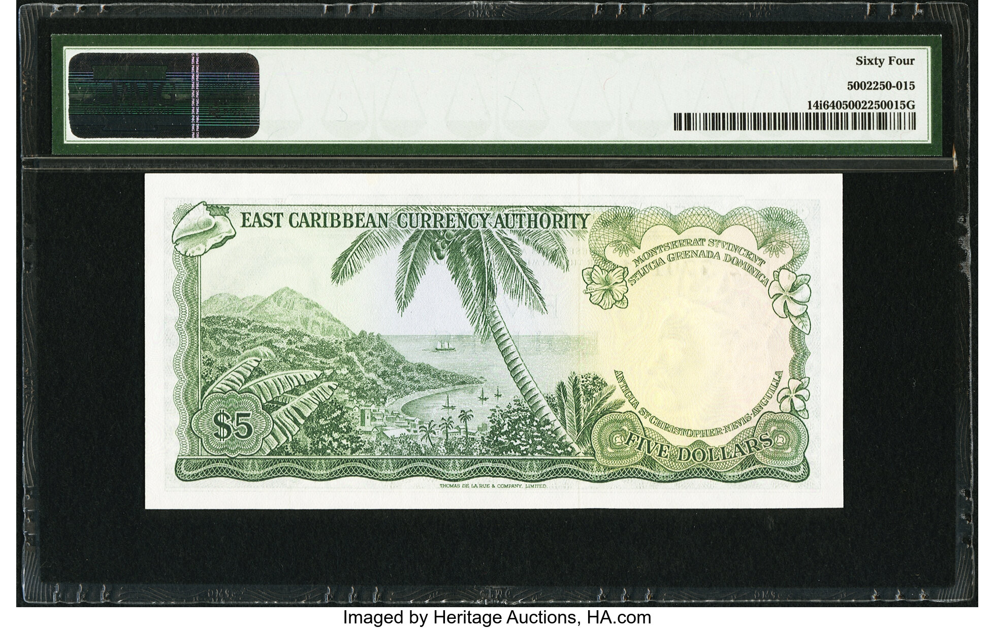 image for: East Caribbean States  5 dollars (B102ca)