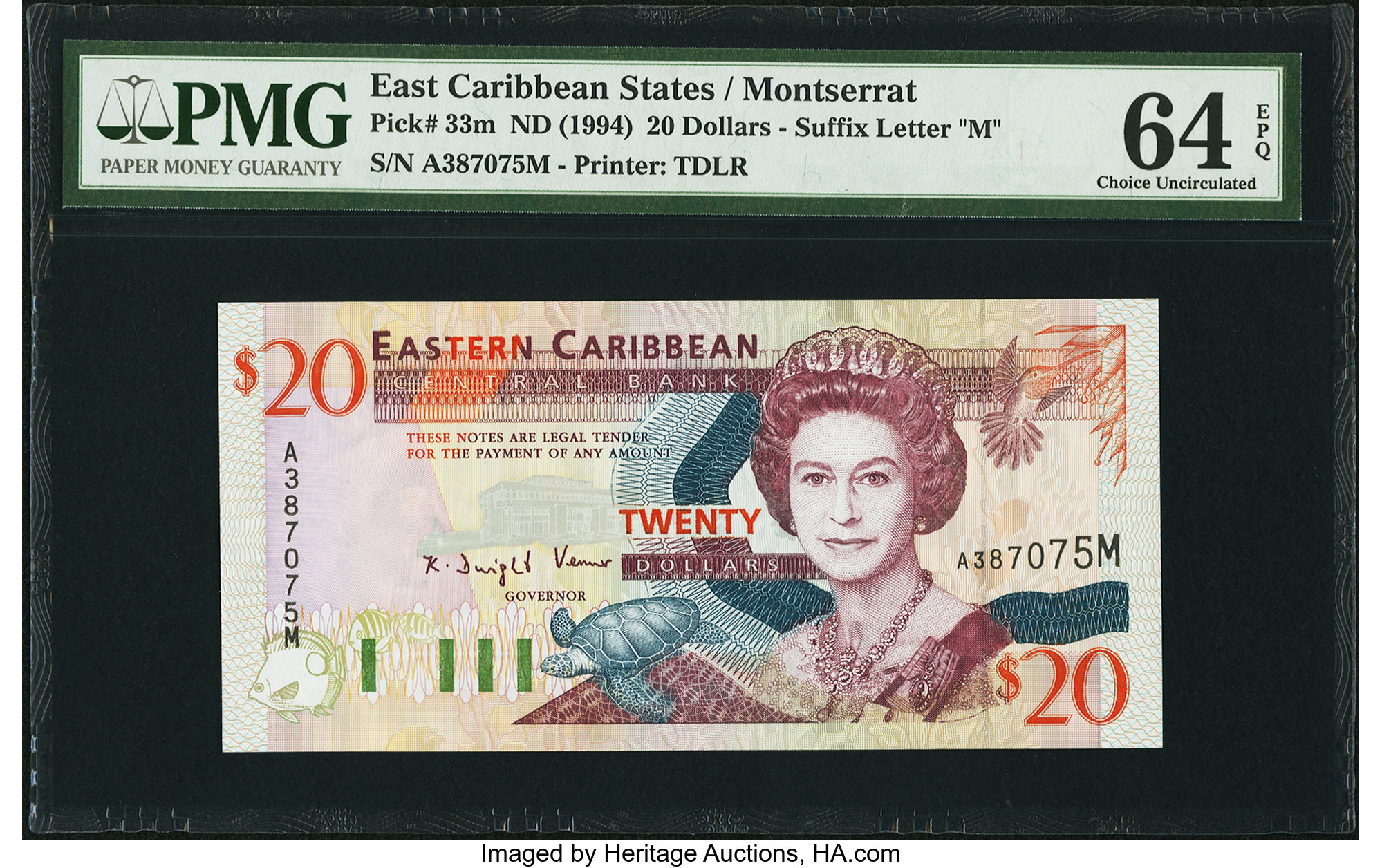 image for: East Caribbean States  20 dollars (B217l)