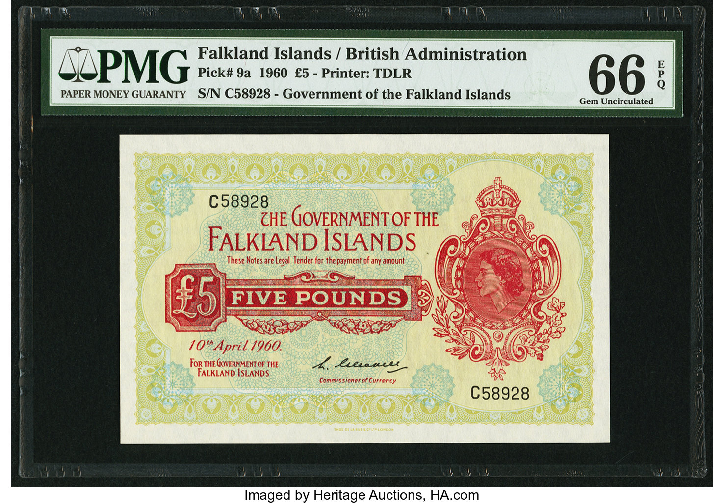image for: Falkland Islands  5 pounds (B214a)