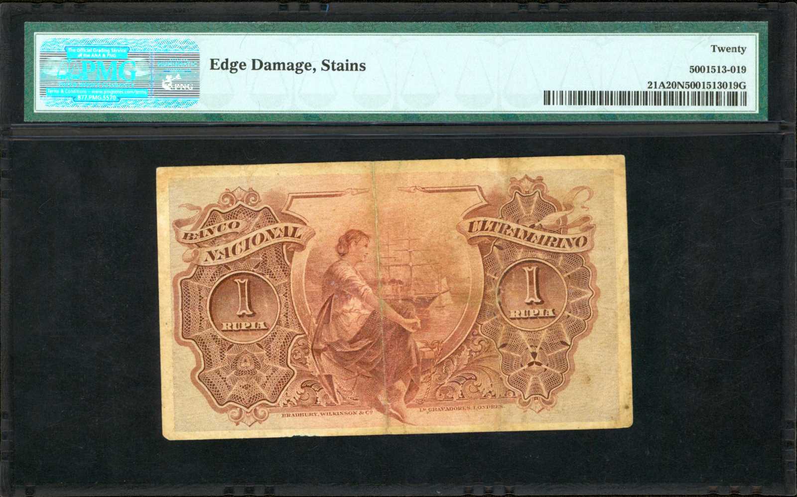 image for: Portuguese India  1 rupia(B307as)