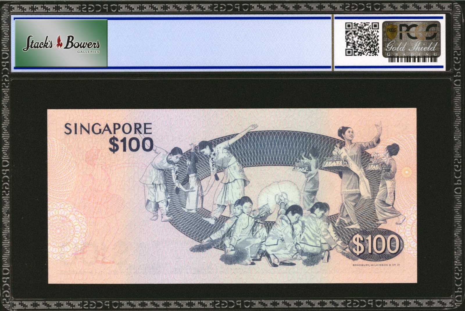 image for: Singapore  100 dollars (B115as)