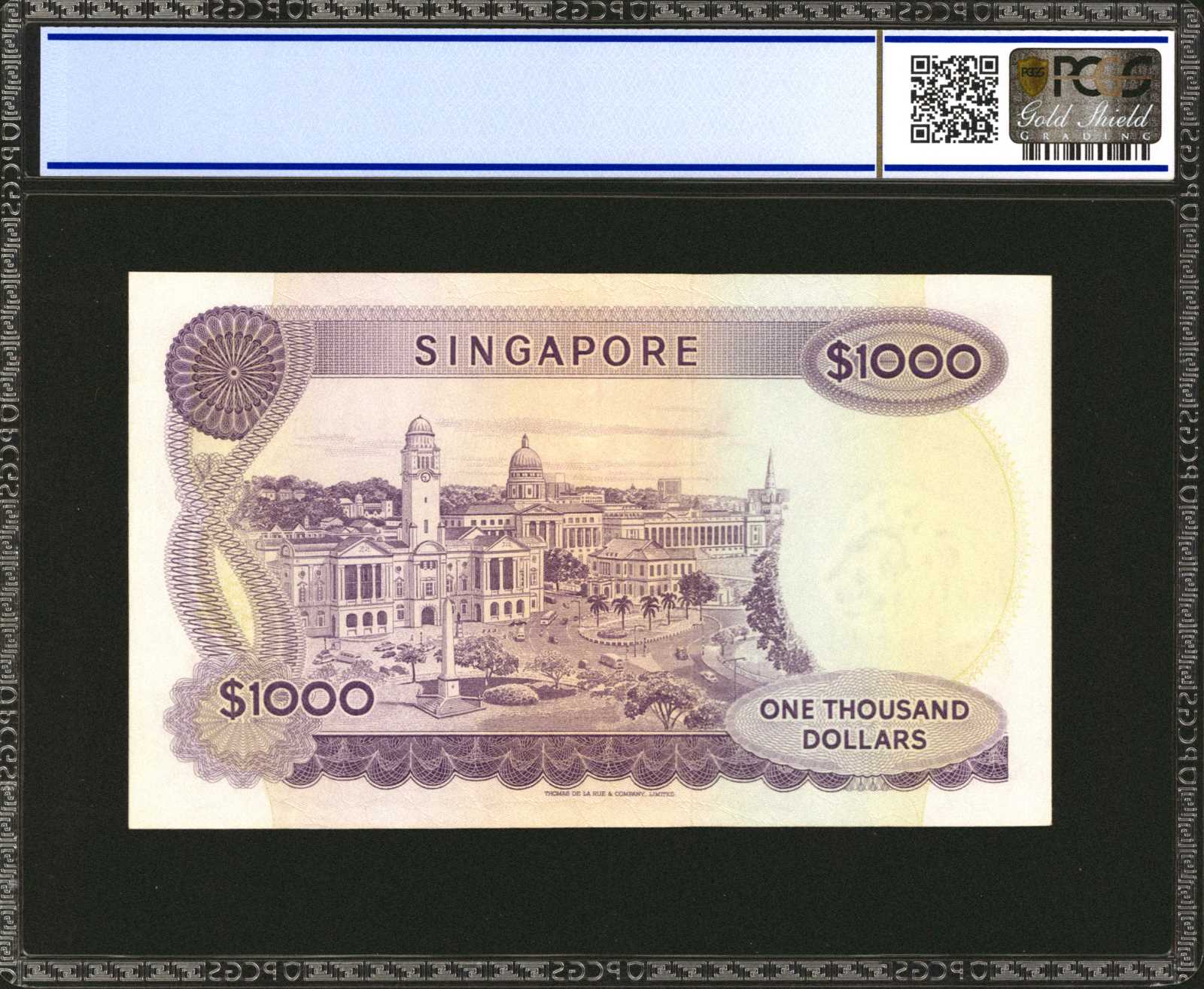 image for: Singapore  1,000 dollars (B108dz)