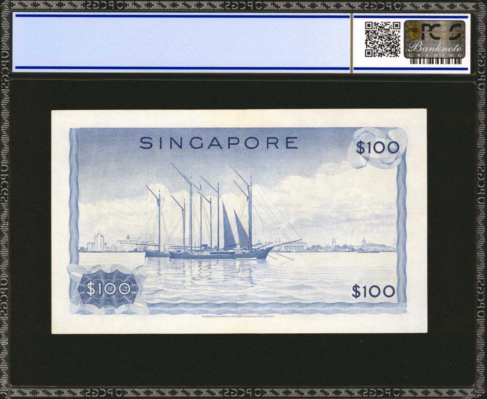 image for: Singapore  100 dollars (B106cs)