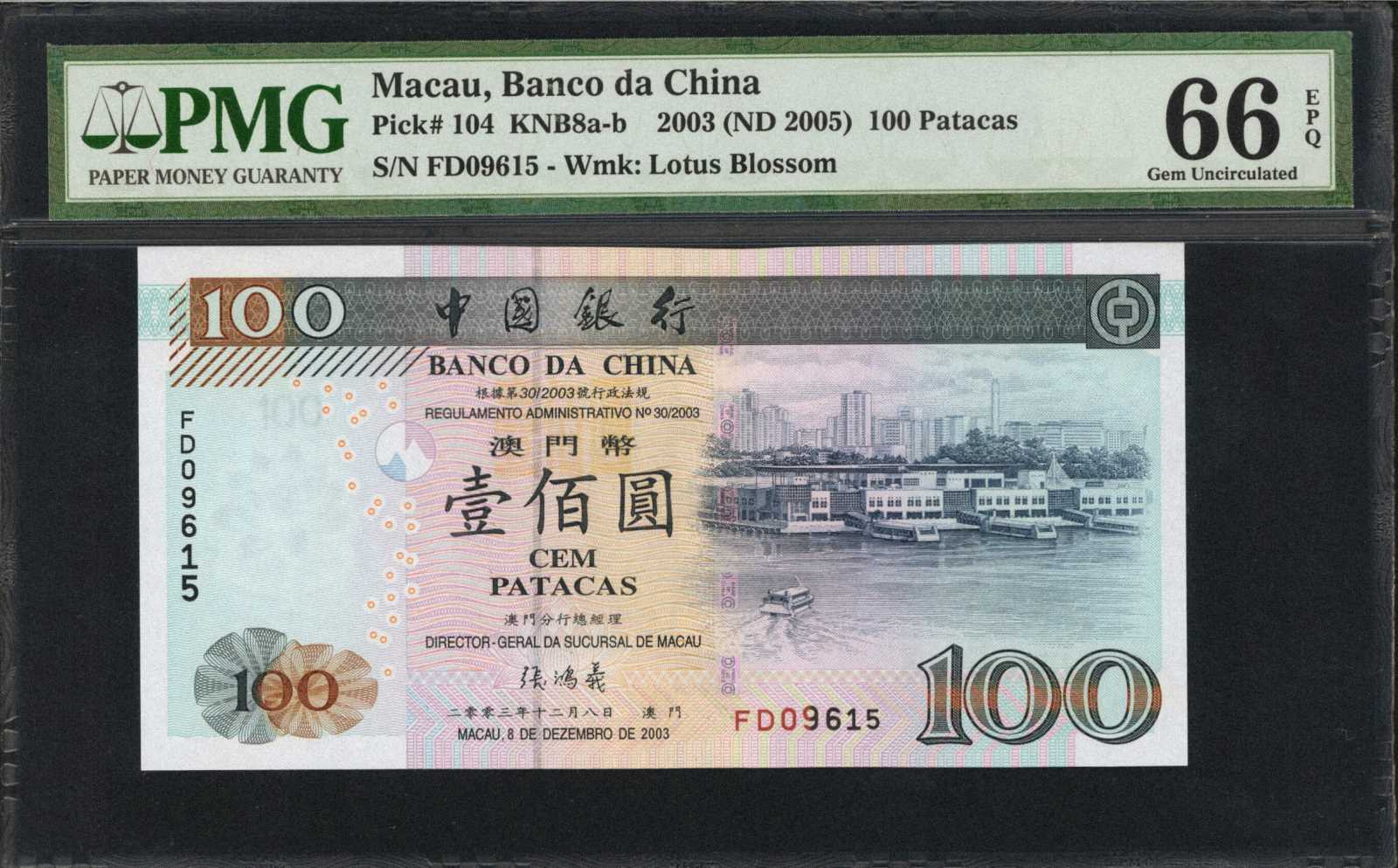image for: Macau  1,000 patacas (B212az)