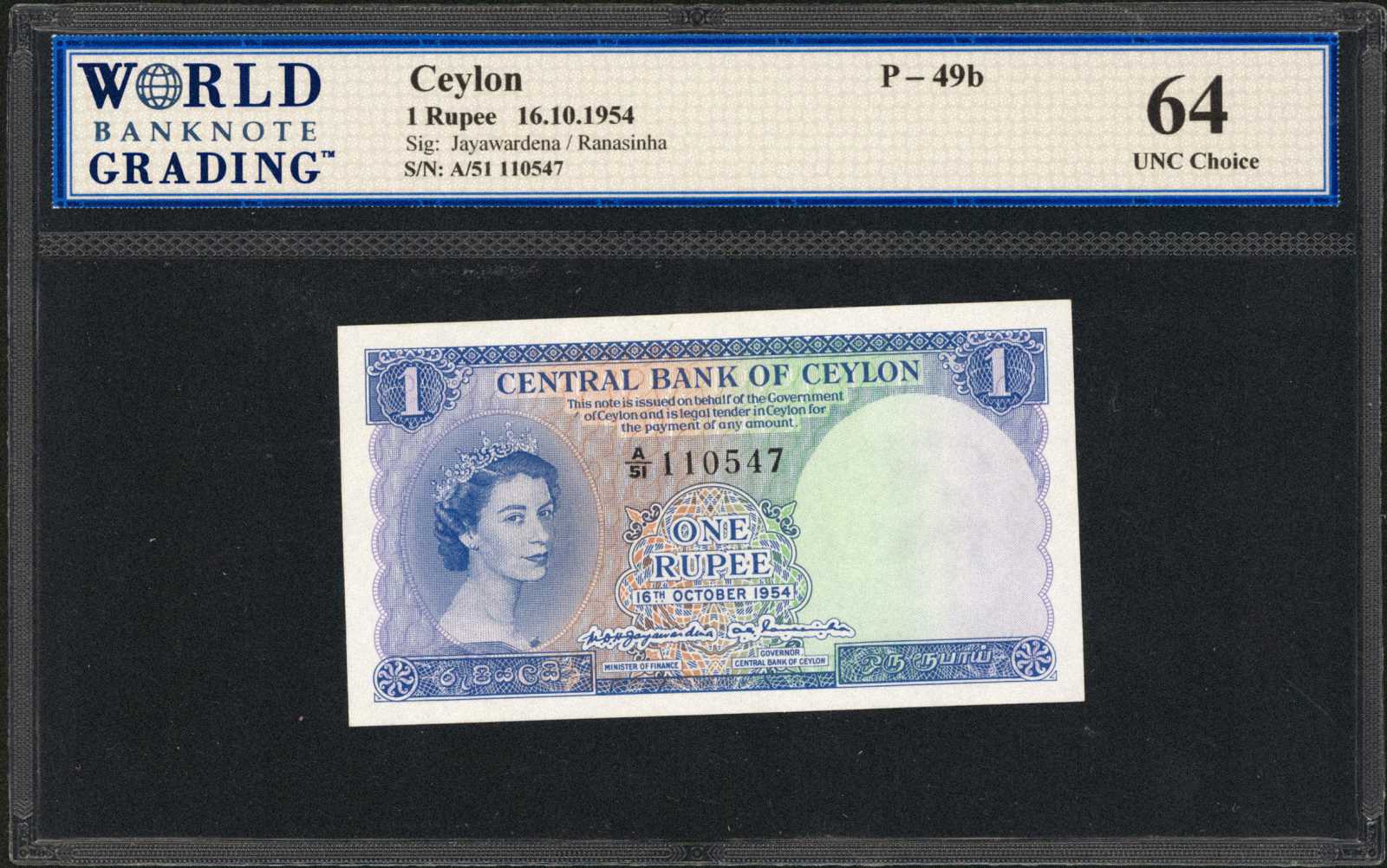 image for: Ceylon  1 rupee(B303at)