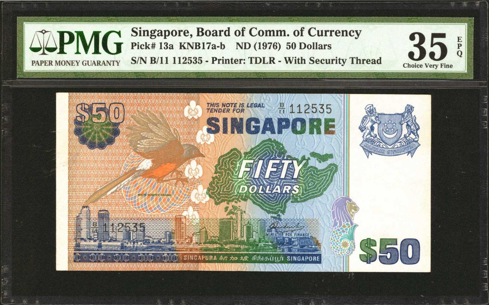 image for: Singapore  50 dollars (B114az)