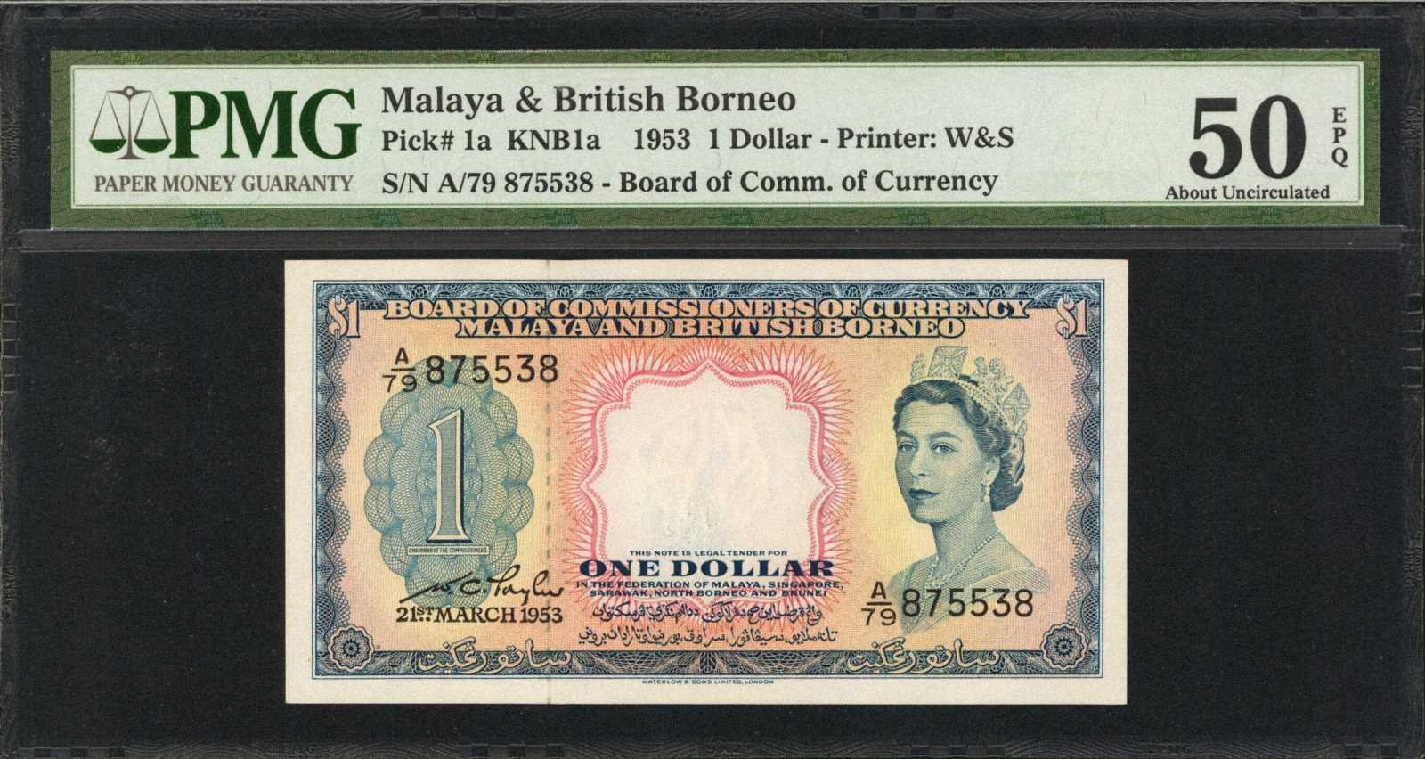 image for: Malaya and British Borneo  1 dollar(B101a)
