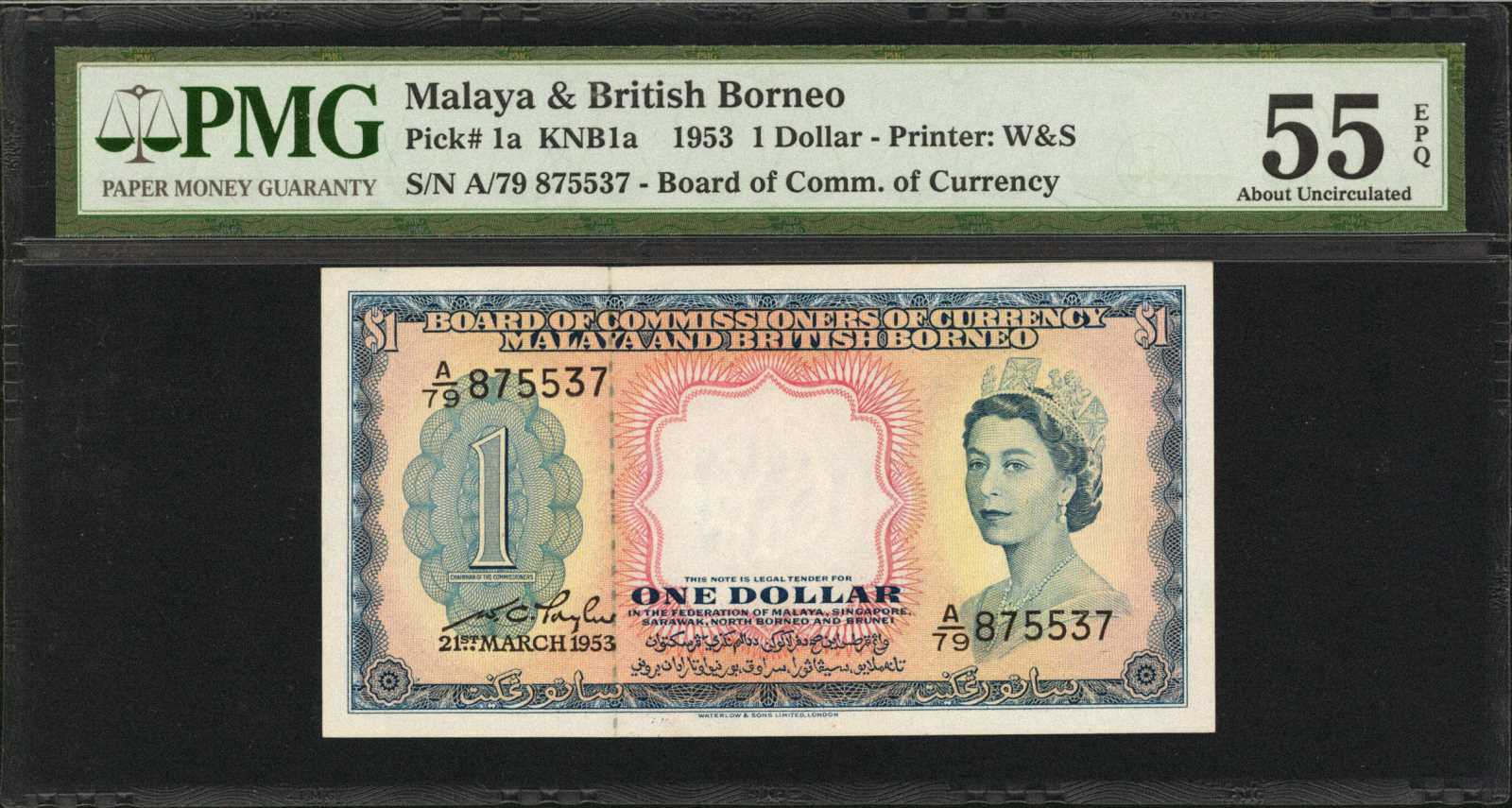 image for: Malaya and British Borneo  1 dollar(B101a)