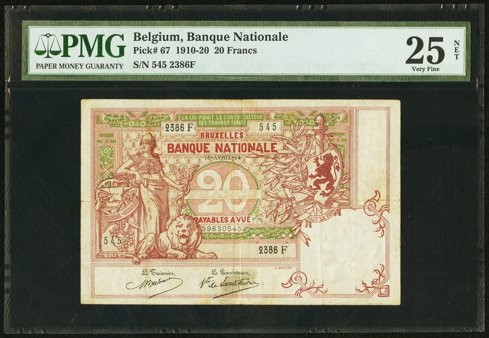 image for: Belgium  20 francs (B522es)