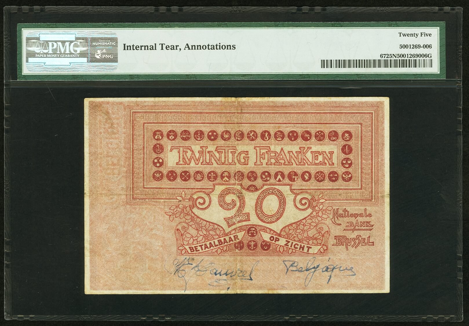 image for: Belgium  20 francs (B522es)