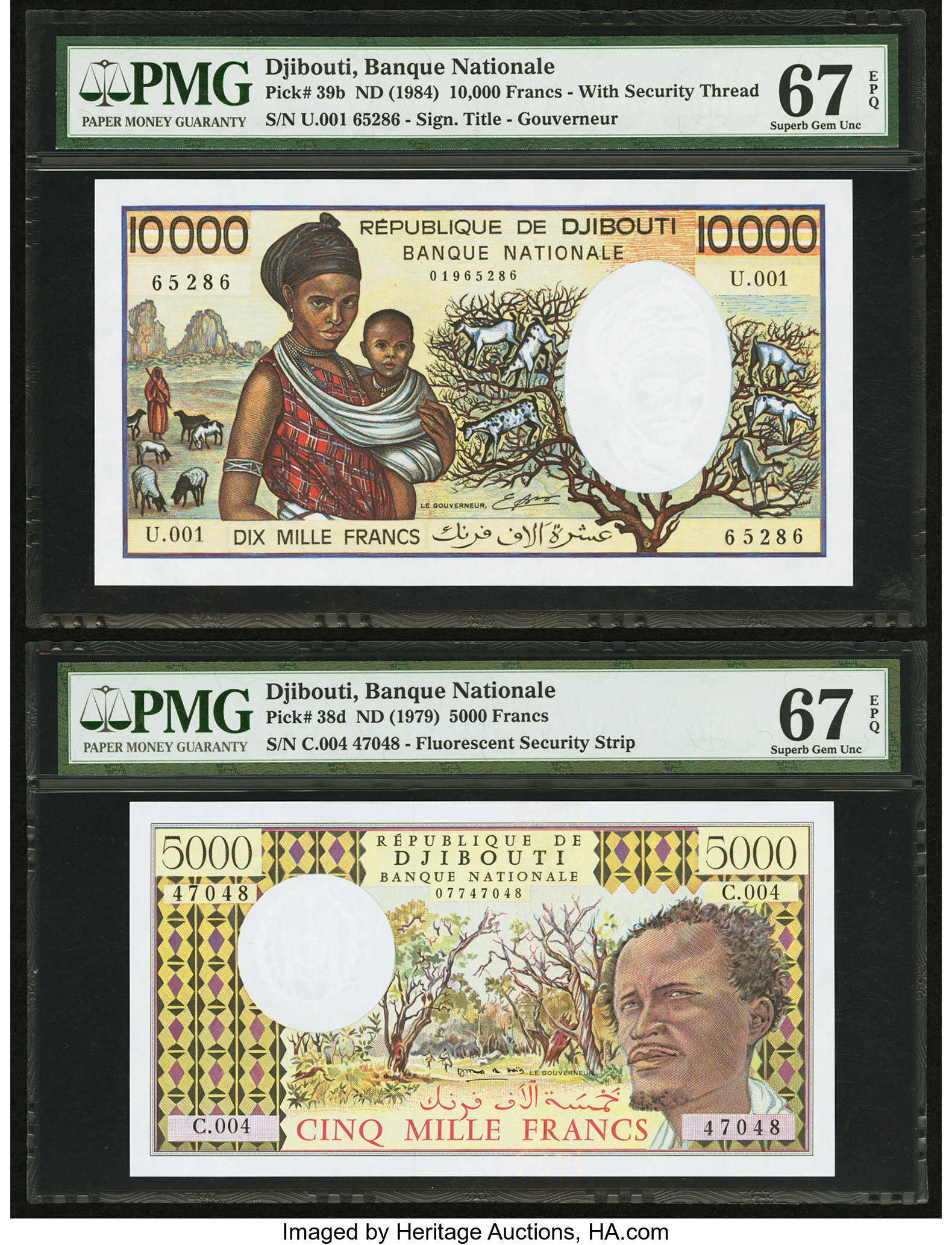 image for: Djibouti  10,000 francs (B104b)
