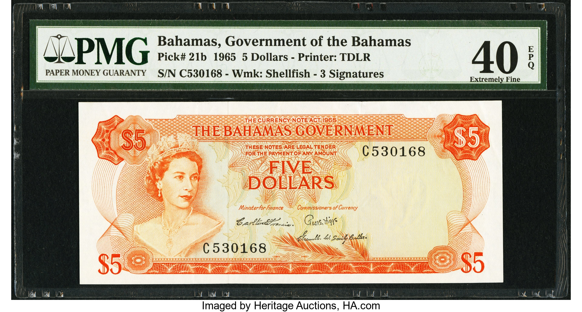 image for: Bahamas  5 dollars (B120z)