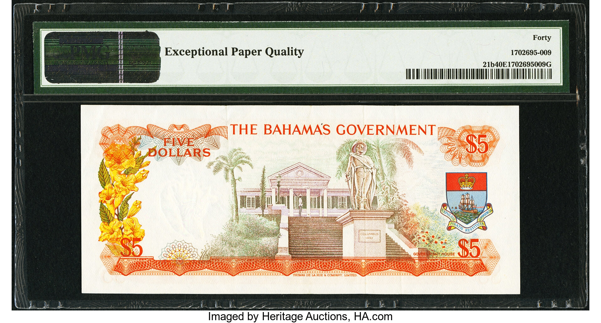 image for: Bahamas  5 dollars (B120a)