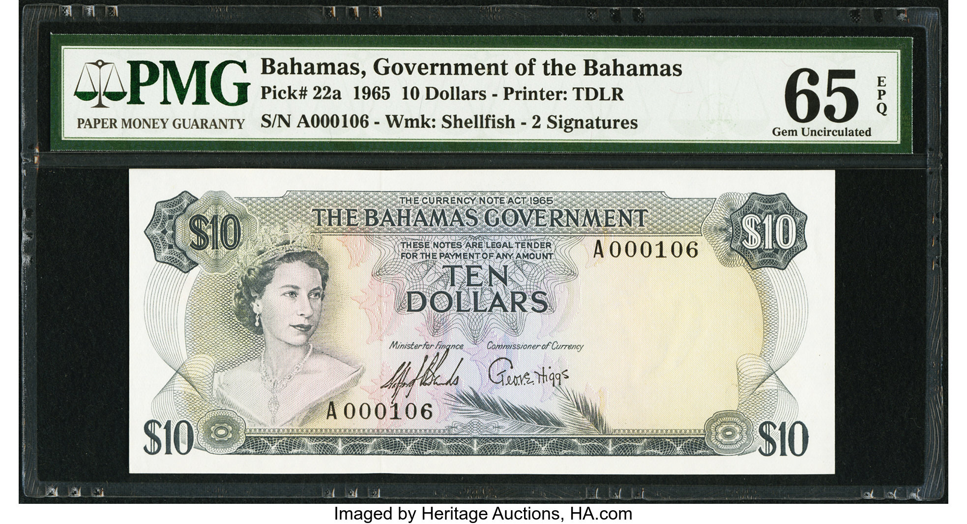 image for: Bahamas  10 dollars (B121as1)
