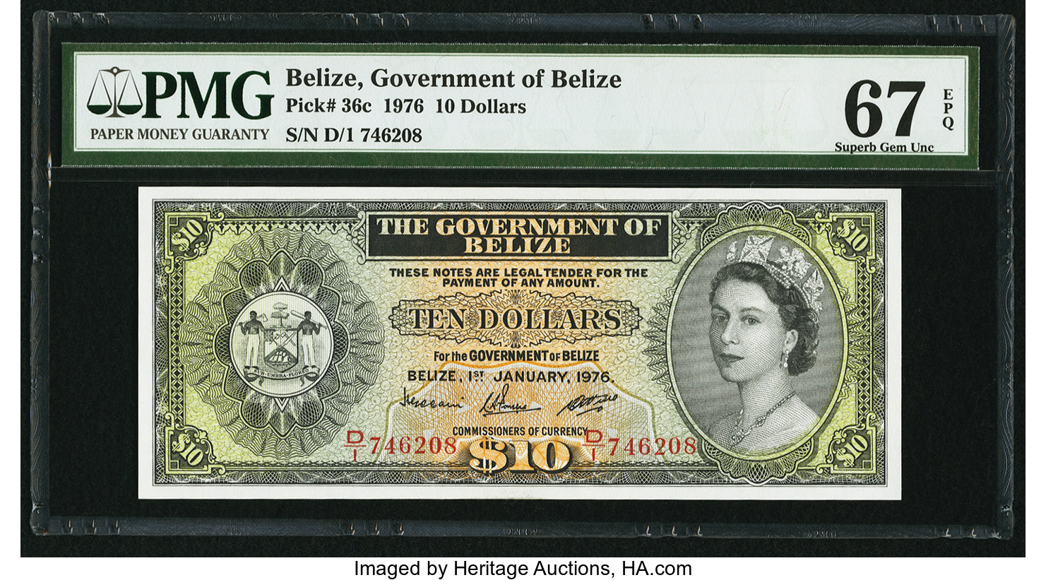 image for: Belize  10 dollars (B104cs)