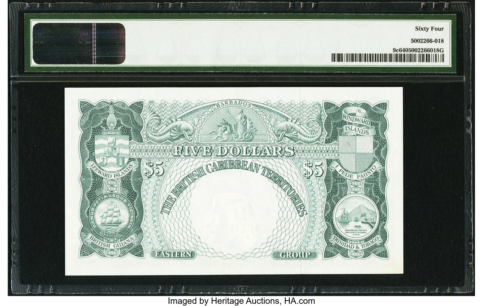 image for: British Caribbean Territories  5 dollars(B109g)