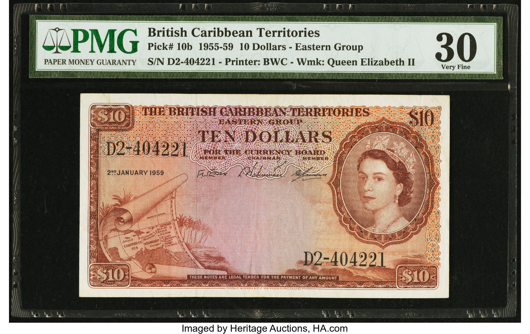 image for: British Caribbean Territories  10 dollars(B110i)