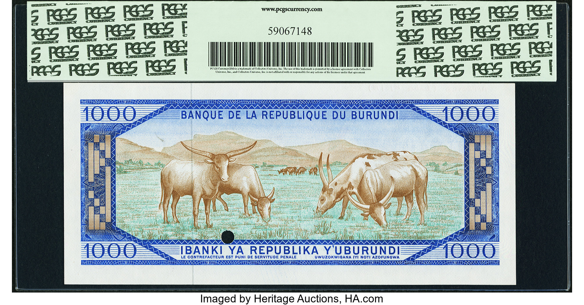 image for: Burundi  1,000 francs(B212a)