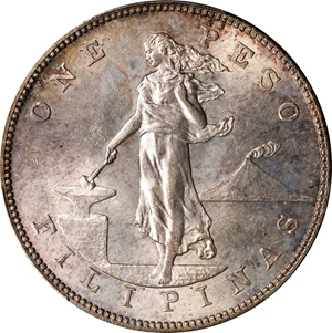 image for: PHILIPPINES. Peso, 1903-S. San Francisco Mint. PCGS MS-63.